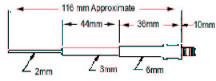 Sonde en escalier 2 mm Traitement liquide de 150 l  5 ml