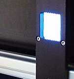 R�tro-�clairage LED bleu 25 mm