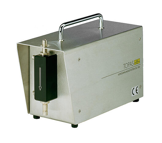 Sistema de dilución para aerosoles DIL 554, reverso