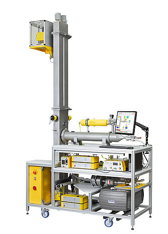 Banco de pruebas para medios filtrantes lavables AFC 133, vista frontal