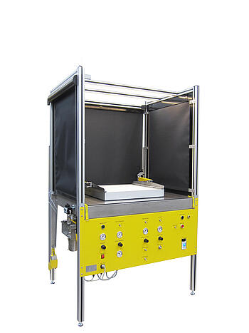 AFS 155: Banco de pruebas para filtros HEPA con prueba del hilo de aceite y persiana enrollable