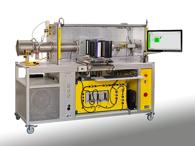 Banco de pruebas para elementos filtrantes AFC132 QC HEPA, vista frontal