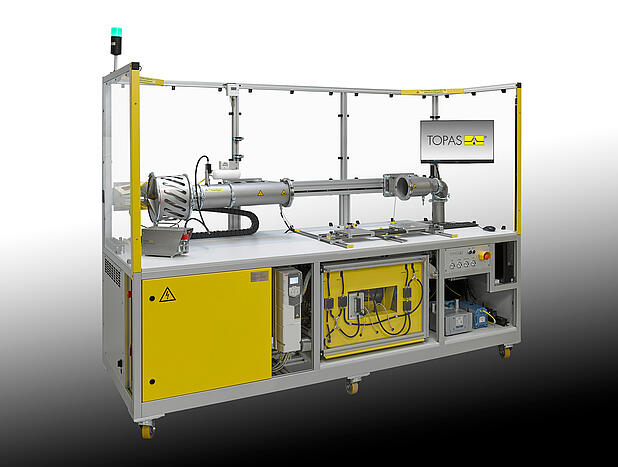 Banco de pruebas de elementos filtrantes AFC 136 con canal de pruebas abierto