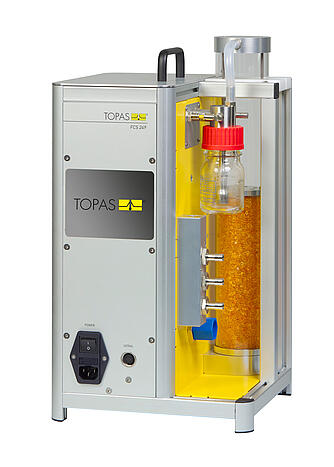 Sistema de calibración Feld FCS 249, es decir, un generador de aerosoles para la producción de aerosoles de calibración, vista frontal