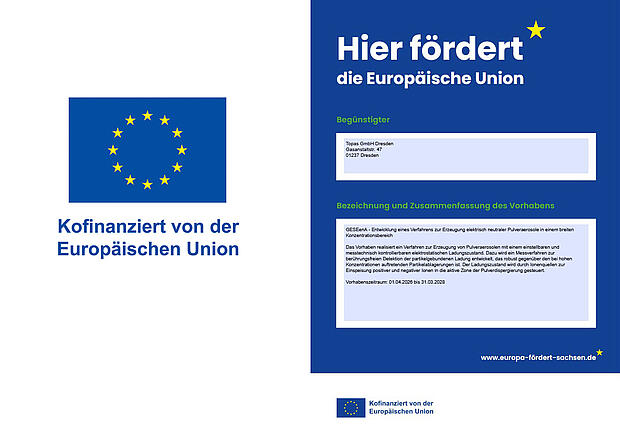 Logotipo que indica la cofinanciación de la Unión Europea y un cartel del proyecto GESEenA sobre recubrimientos superficiales