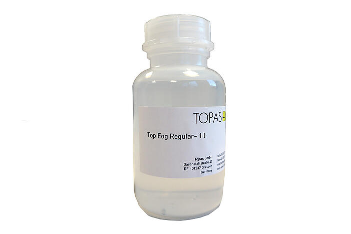 Nebelfluid TopFog Regular para su uso con el generador de niebla por condensación CFG 291, parte delantera