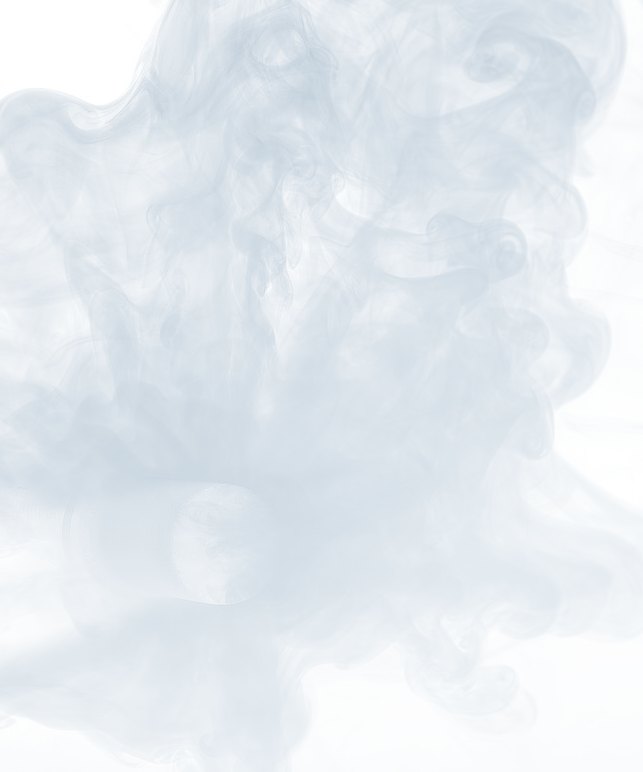 Panache d’aérosol produit par un générateur de brouillard Topas, employé pour visualiser les écoulements d’air