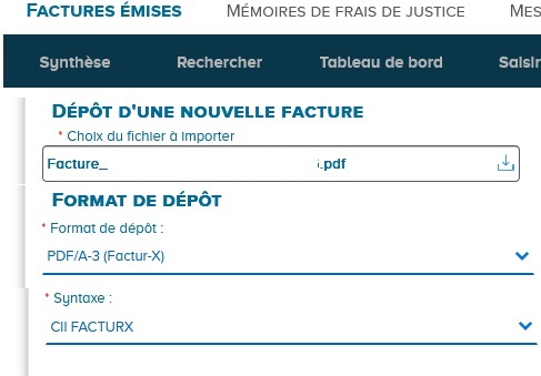 Dépôt Chorus Pro reconnu comme Factur-X